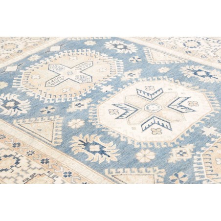 Tappeto Kazak Afghanistan bianco azzurro 185x266