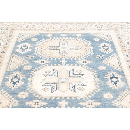 Tappeto Kazak Afghanistan bianco azzurro 185x266