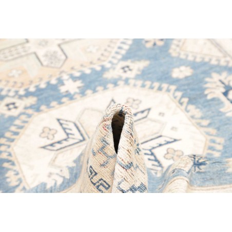 Tappeto Kazak Afghanistan bianco azzurro 185x266