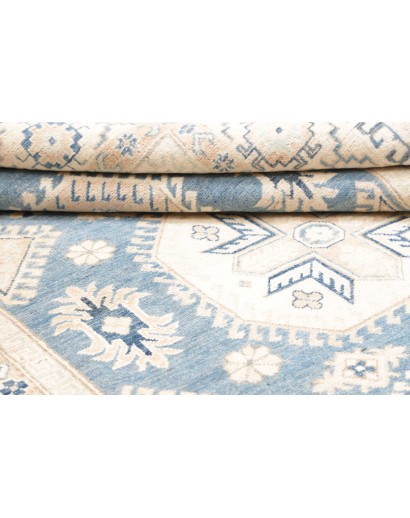 Tappeto Kazak Afghanistan bianco azzurro 185x266