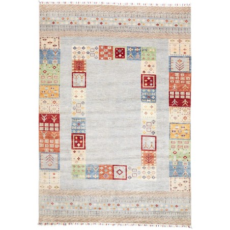 Tappeto Siva Pakistan bianco marrone 207x297