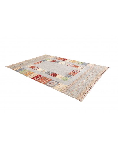 Tappeto Siva Pakistan bianco marrone 207x297