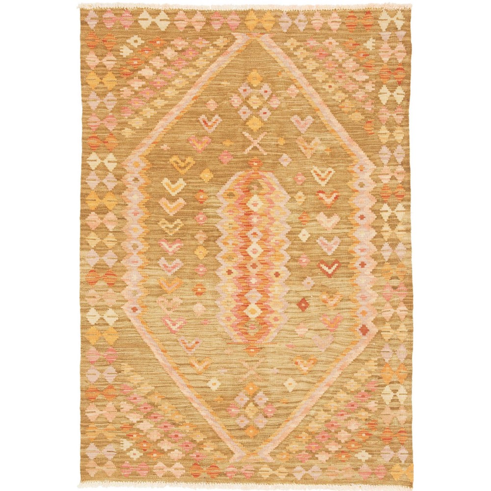 Tappeto Kilim Afghanistan marrone arancione 105x151