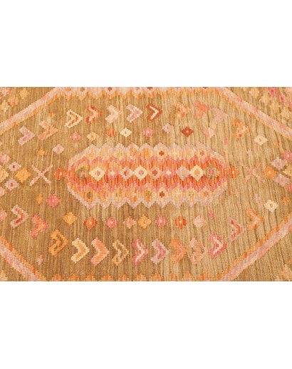 Tappeto Kilim Afghanistan marrone arancione 105x151
