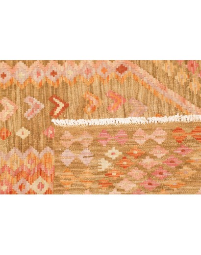Tappeto Kilim Afghanistan marrone arancione 105x151