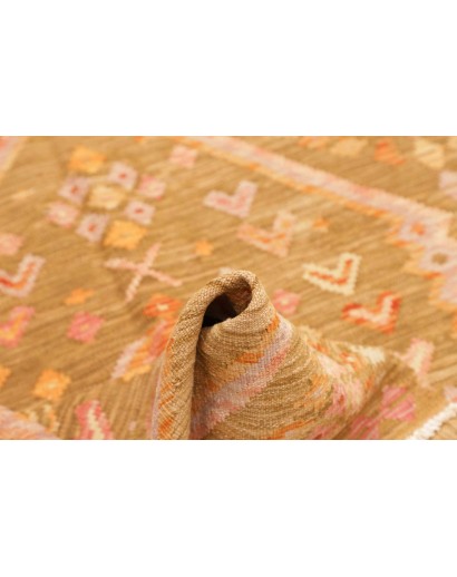 Tappeto Kilim Afghanistan marrone arancione 105x151