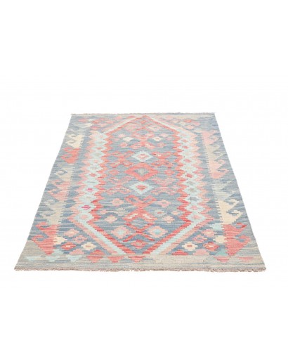 Tappeto Kilim Afghanistan beige azzurro 104x153