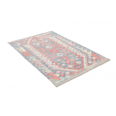 Tappeto Kilim Afghanistan beige azzurro 104x153