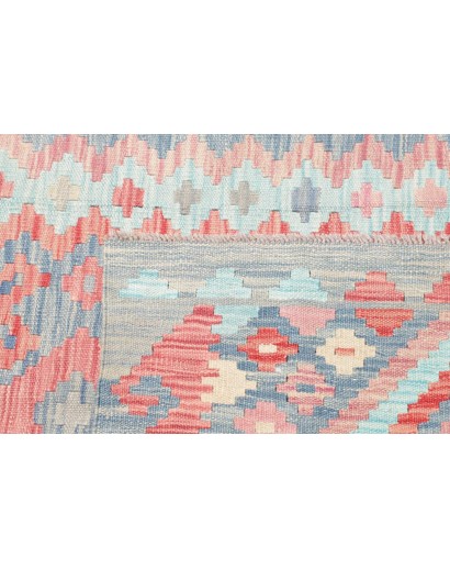 Tappeto Kilim Afghanistan beige azzurro 104x153