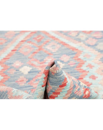 Tappeto Kilim Afghanistan beige azzurro 104x153