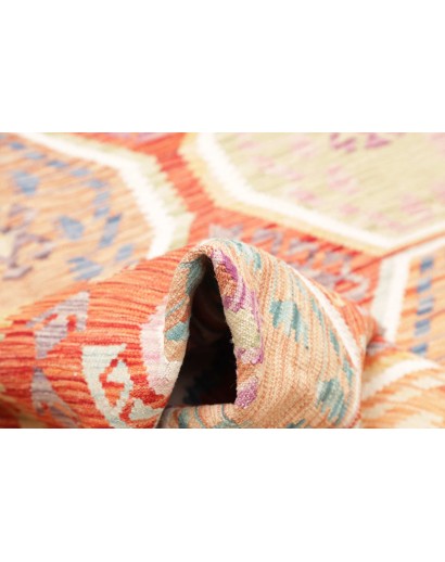 Tappeto Kilim Afghanistan giallo rosso 201x304