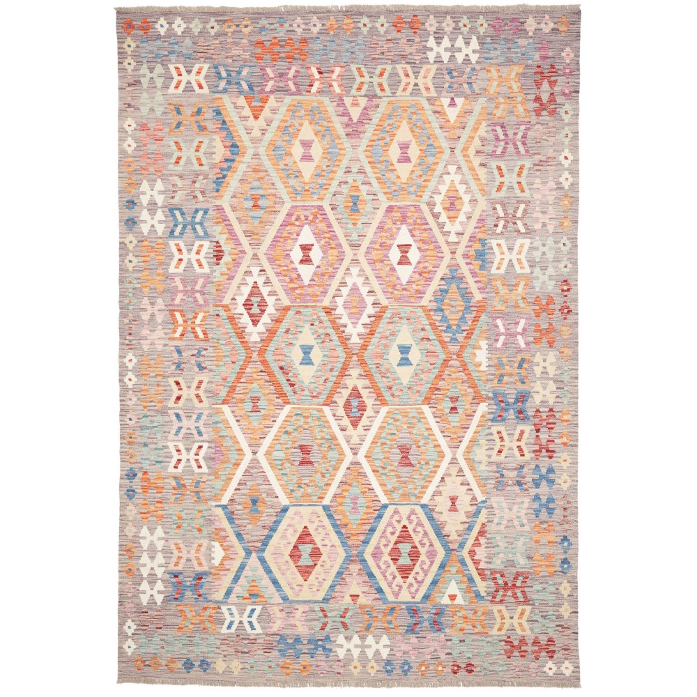Tappeto Kilim Afghanistan beige marrone 203x298