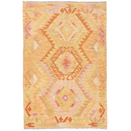 Tappeto Kilim Afghanistan marrone rosso 100x149