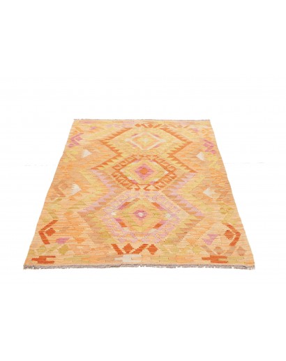 Tappeto Kilim Afghanistan marrone rosso 100x149