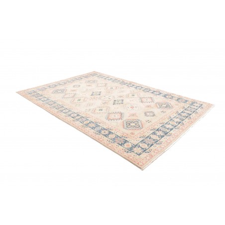 Tappeto Kazak Afghanistan bianco azzurro 200x283