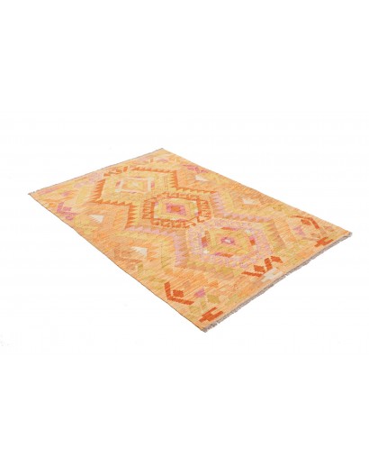 Tappeto Kilim Afghanistan marrone rosso 100x149