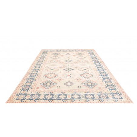 Tappeto Kazak Afghanistan bianco azzurro 200x283