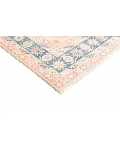 Tappeto Kazak Afghanistan bianco azzurro 200x283
