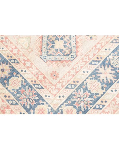 Tappeto Kazak Afghanistan bianco azzurro 200x283