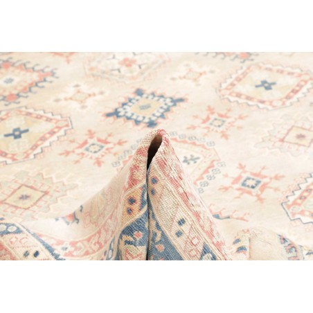Tappeto Kazak Afghanistan bianco azzurro 200x283