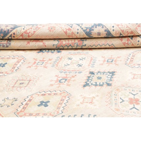 Tappeto Kazak Afghanistan bianco azzurro 200x283