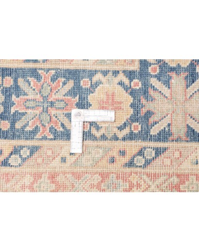 Tappeto Kazak Afghanistan bianco azzurro 200x283