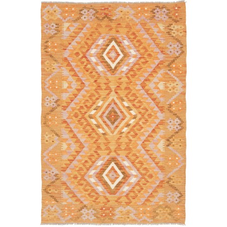 Tappeto Kilim Afghanistan arancione marrone 101x156
