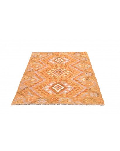 Tappeto Kilim Afghanistan arancione marrone 101x156
