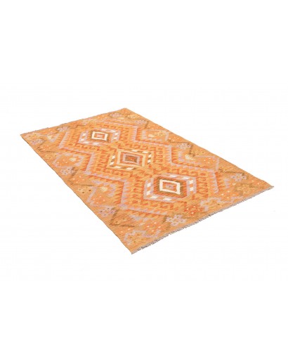 Tappeto Kilim Afghanistan arancione marrone 101x156