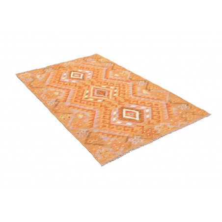 Tappeto Kilim Afghanistan arancione marrone 101x156