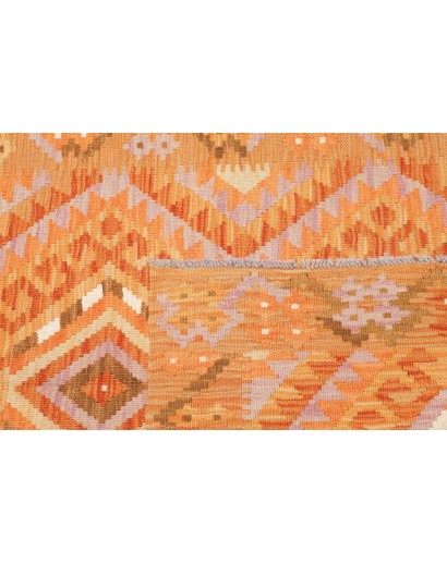 Tappeto Kilim Afghanistan arancione marrone 101x156