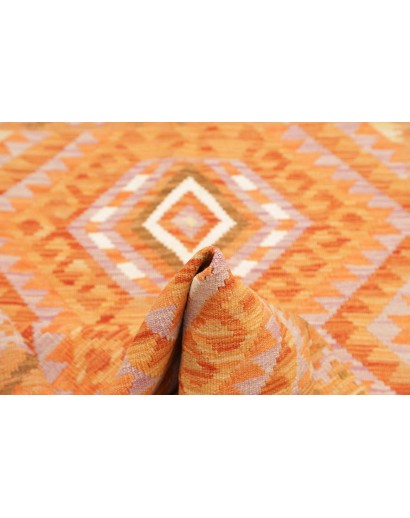 Tappeto Kilim Afghanistan arancione marrone 101x156