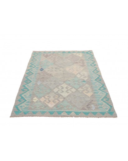 Tappeto Kilim Afghanistan beige blu 101x150