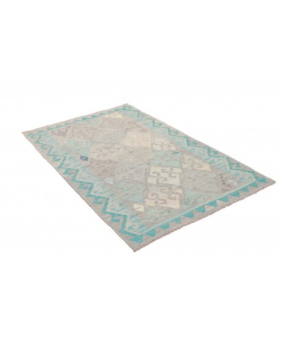 Tappeto Kilim Afghanistan beige blu 101x150
