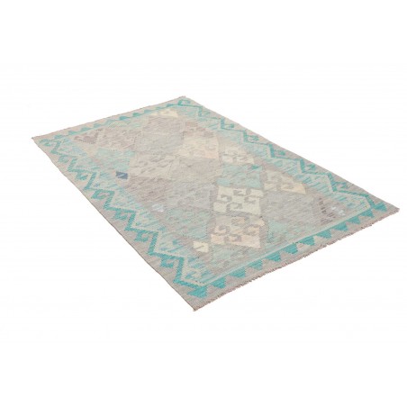 Tappeto Kilim Afghanistan beige blu 101x150