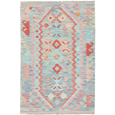 Tappeto Kilim Afghanistan beige arancione 103x155