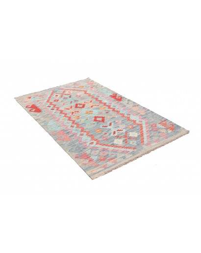 Tappeto Kilim Afghanistan beige arancione 103x155