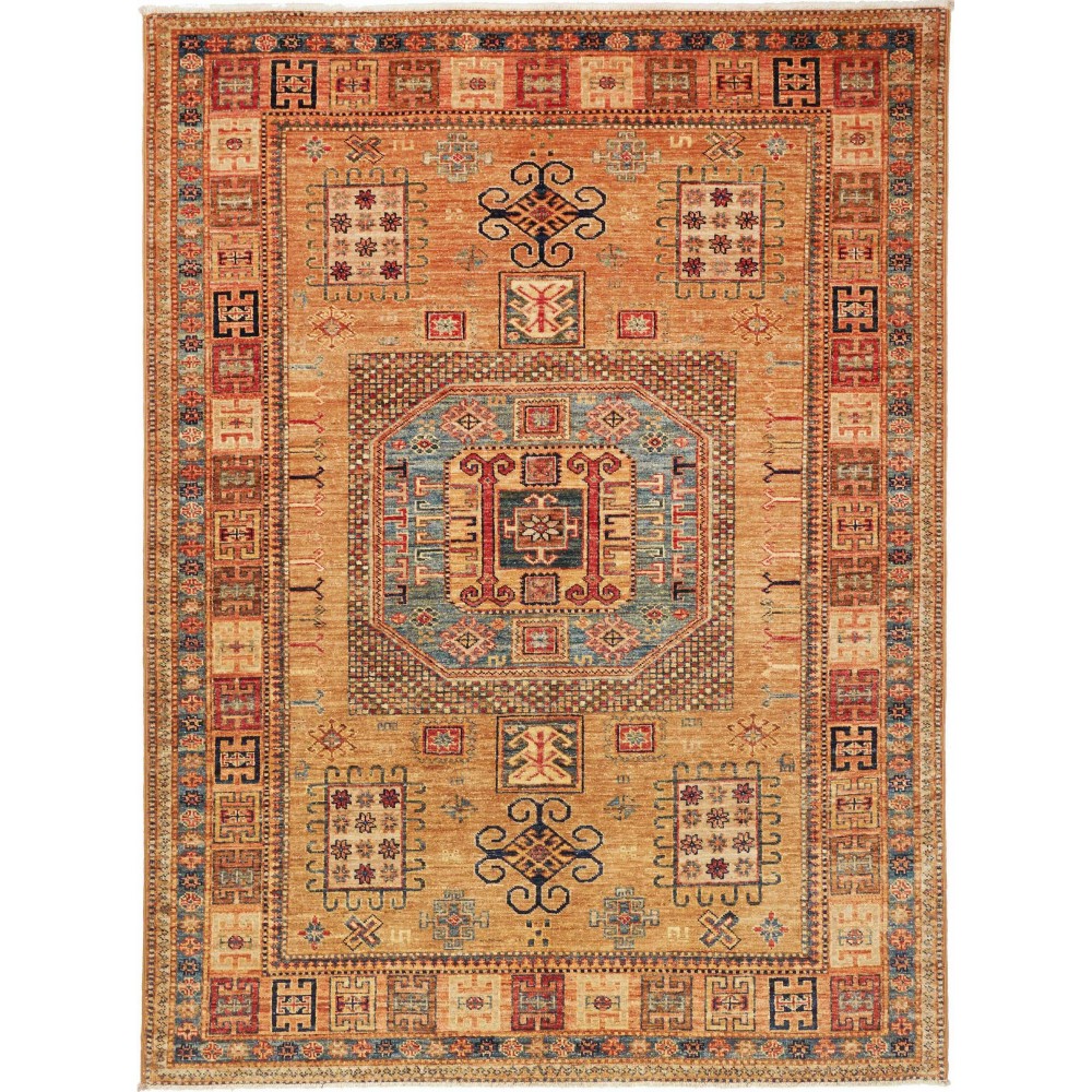Tappeto Kazak Fine Pakistan arancione 148x198 Tappeto Kazak Fine Pakistan arancione 148x198