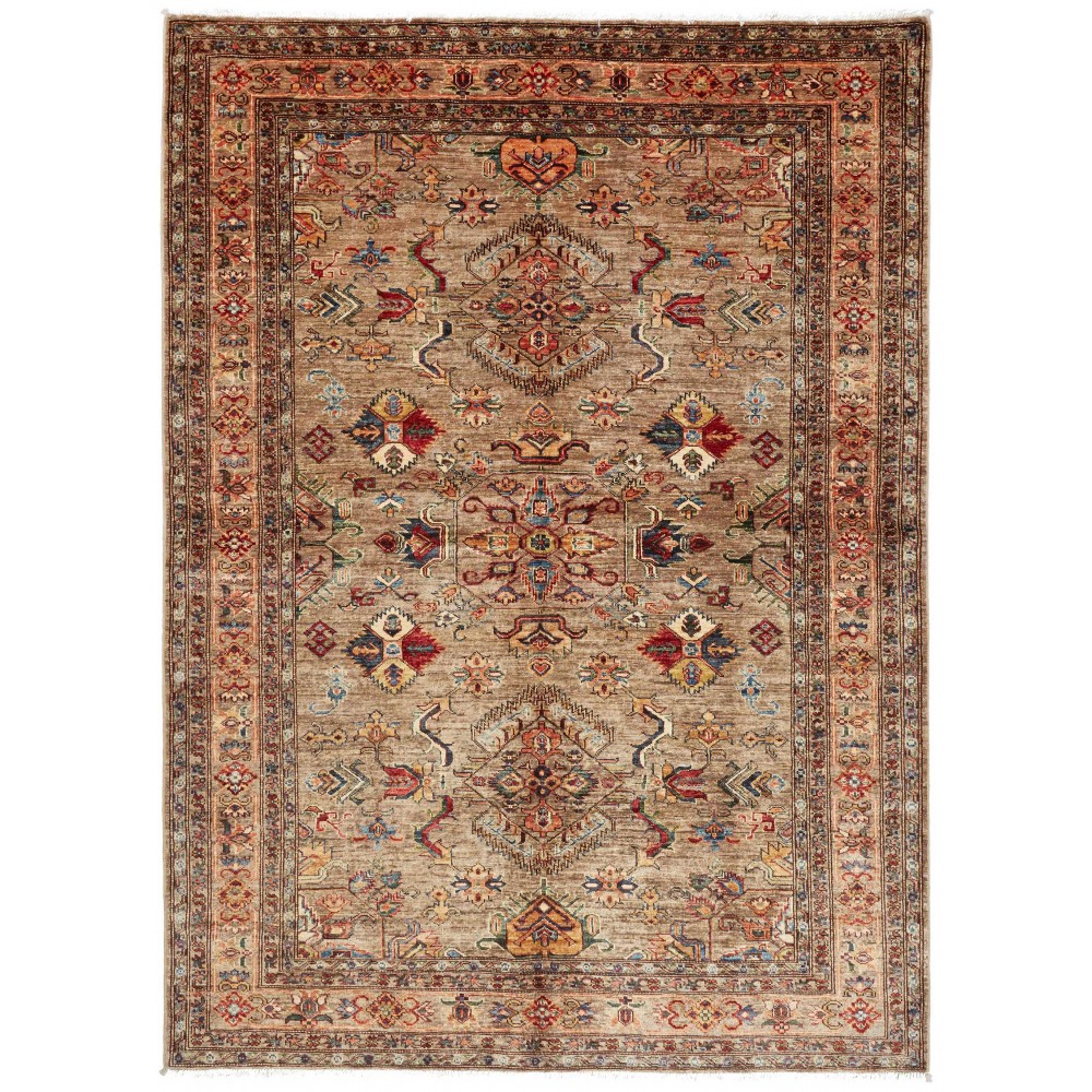 Tappeto Kazak Fine Pakistan bianco blu 175x240 Tappeto Kazak Fine Pakistan bianco blu 175x240