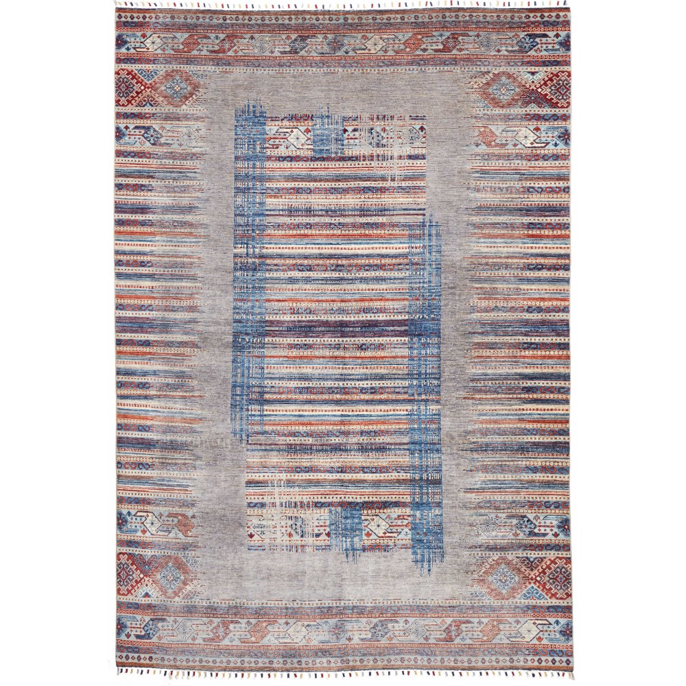 Tappeto Siva Pakistan azzurro grigio 207x297