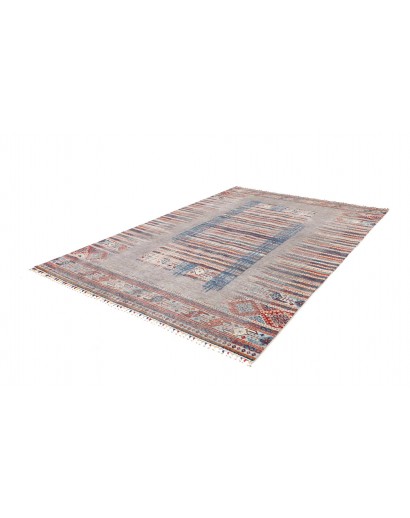 Tappeto Siva Pakistan azzurro grigio 207x297
