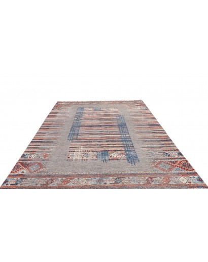 Tappeto Siva Pakistan azzurro grigio 207x297