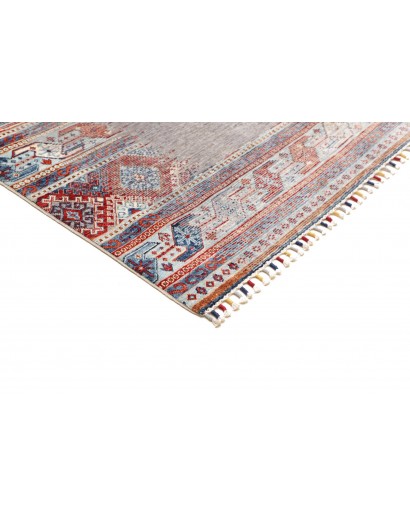 Tappeto Siva Pakistan azzurro grigio 207x297