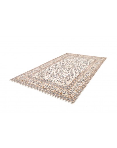 Tappeto Kashan Persia bianco grigio 196x300