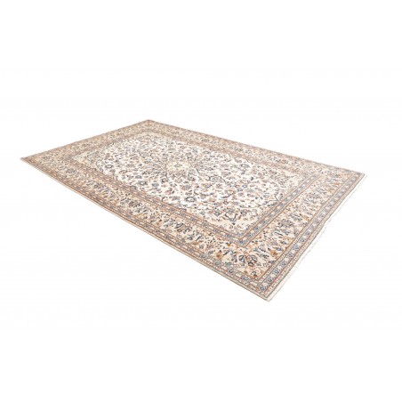 Tappeto Kashan Persia bianco grigio 196x300