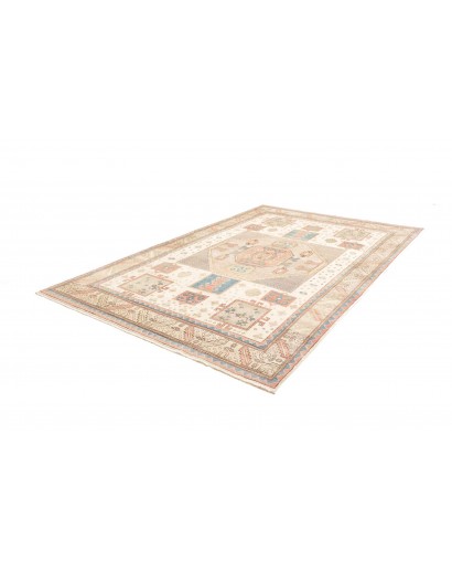 Tappeto Kazak Afghanistan bianco azzurro 211x308