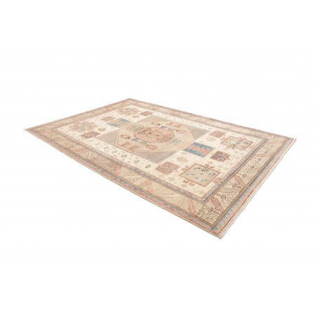 Tappeto Kazak Afghanistan bianco azzurro 211x308