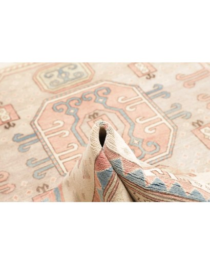 Tappeto Kazak Afghanistan bianco azzurro 211x308