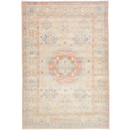 Tappeto Kazak Afghanistan bianco giallo 205x300