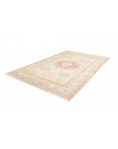 Tappeto Kazak Afghanistan bianco giallo 205x300